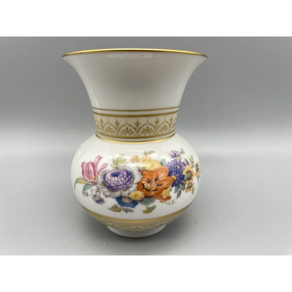 Vintage West Germany‎ Kaiser Sanssouci #85 Porcelain Small Vase Floral